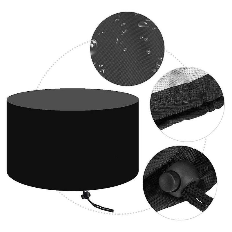 Fire Pit Cover Round, Waterproof Windproof Oxford Cloth Fire Pit Fireplace Outdoor Furnitureprotecti