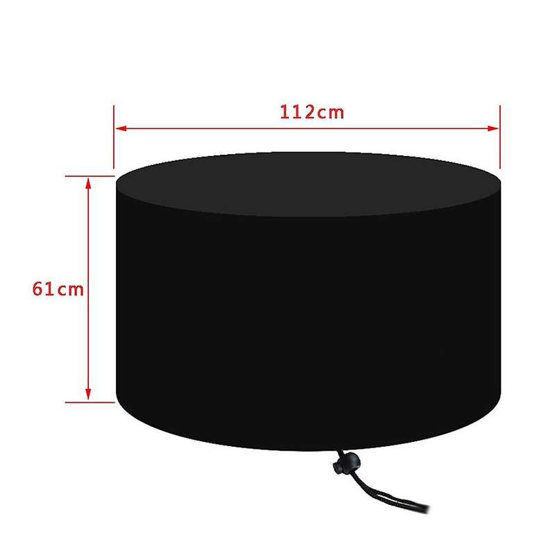 Fire Pit Cover Round, Waterproof Windproof Oxford Cloth Fire Pit Fireplace Outdoor Furnitureprotecti