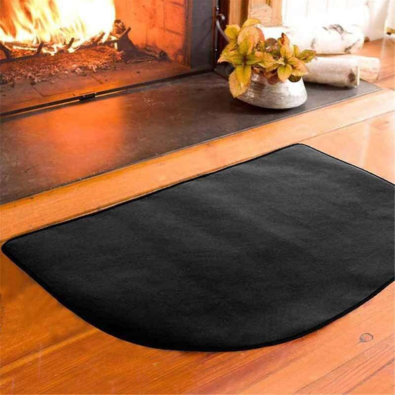 Fire Retardant Fiberglass Rug Durable Fireproof Protective Hearth Rug Indoor Fireplace Area Rugs Mat