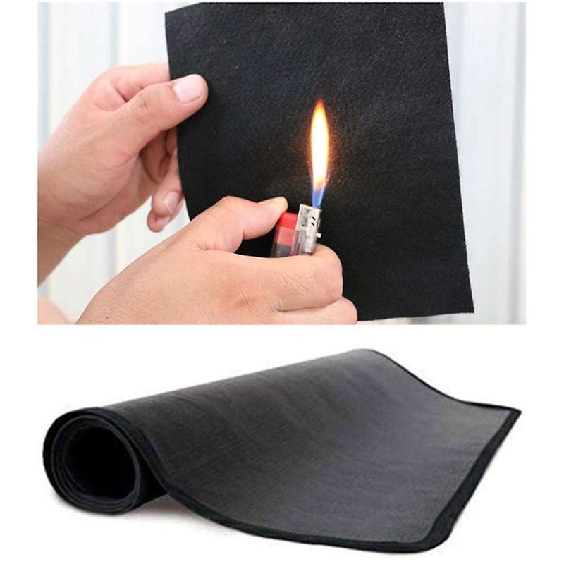 Fire Retardant Fiberglass Rug Durable Fireproof Protective Hearth Rug Indoor Fireplace Area Rugs Mat