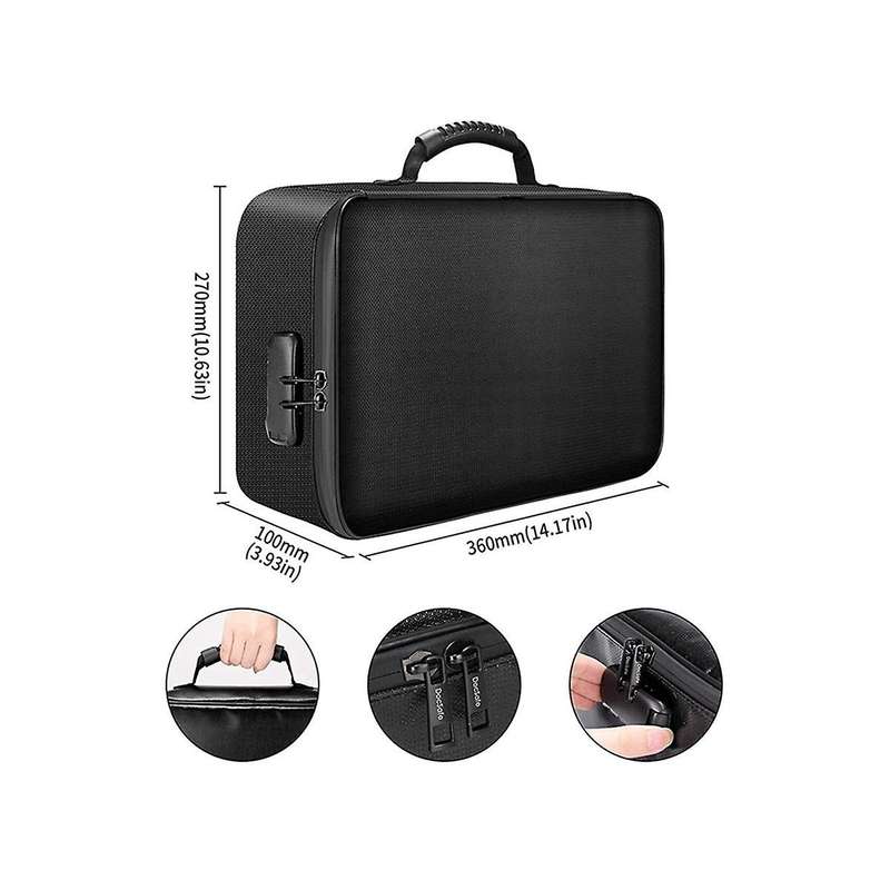 Fireproof Waterproof Safe Bag Zipper Flame Retardant Money Waterproof Document Bag Document Cash Bag