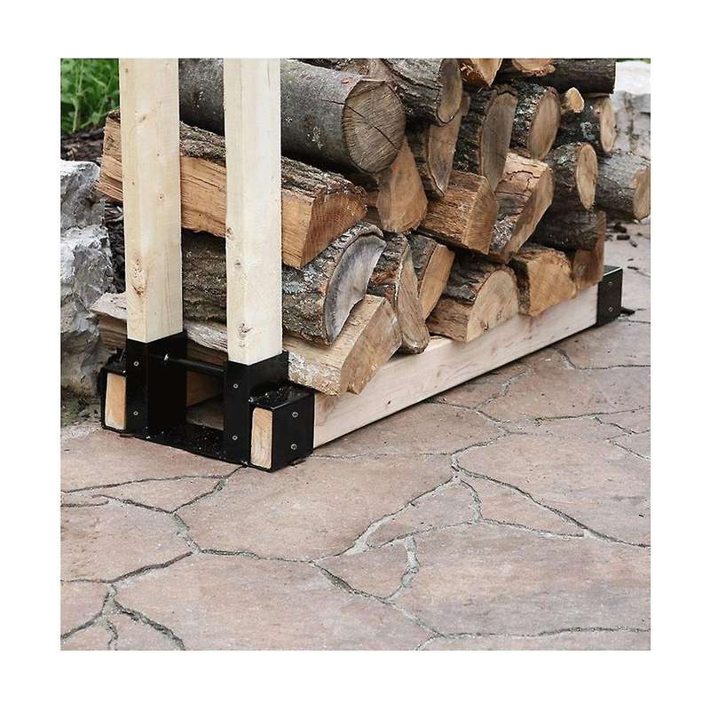 Firewood Log Rack Bracket Kit - Adjustable to Any Length - Closed-End Design - 2 Pieces of Brackets