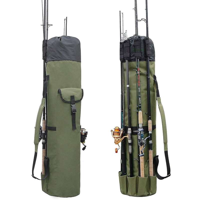 Fishing Bags Portable Multifunction Nylon Fishing Rod Storage Case Canvas Reel Organizer Travel Carr