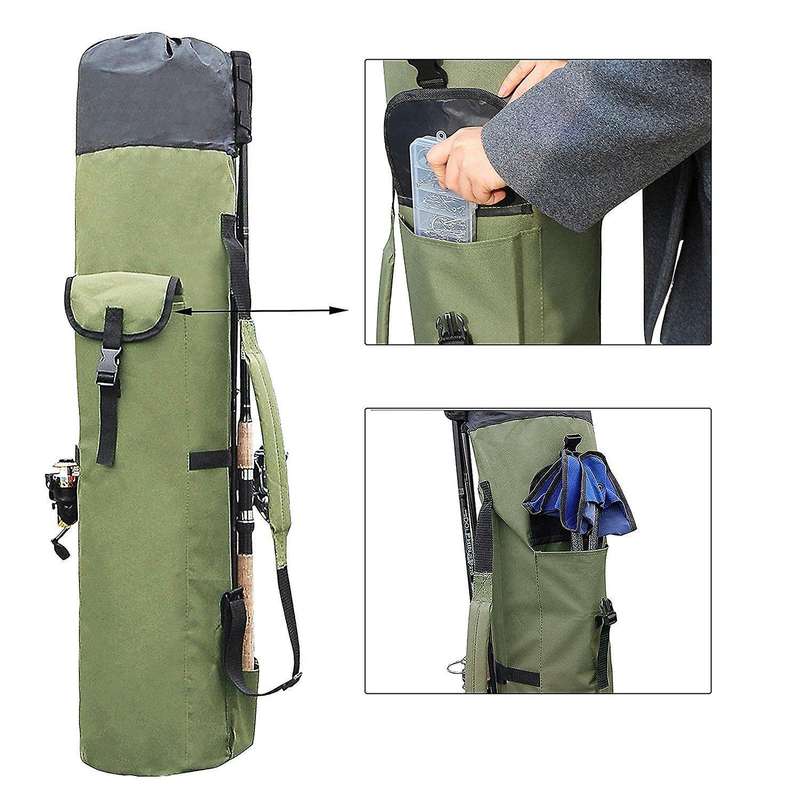 Fishing Bags Portable Multifunction Nylon Fishing Rod Storage Case Canvas Reel Organizer Travel Carr