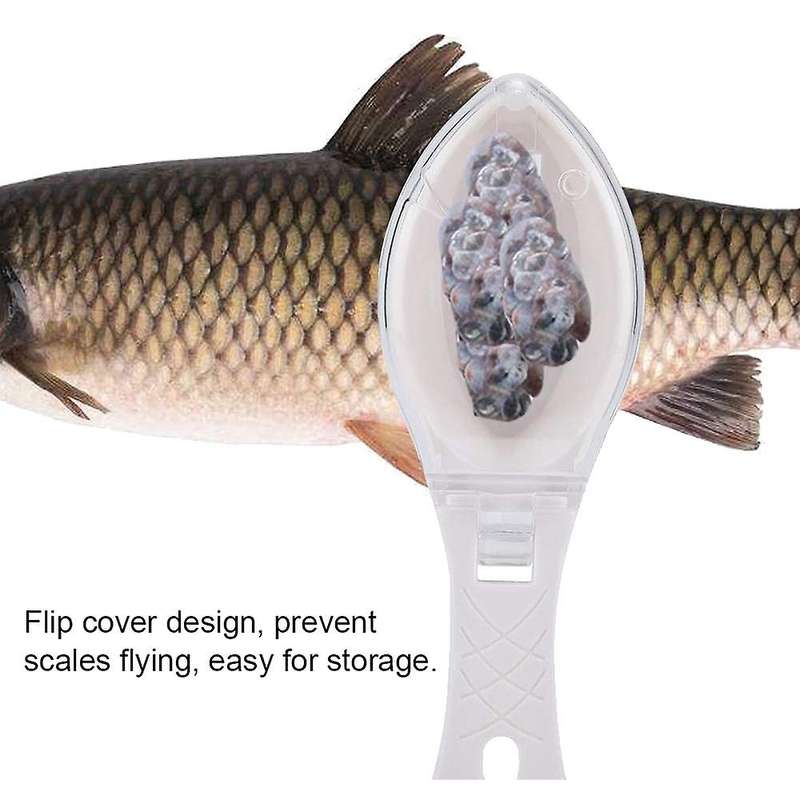 Fish Scale Remover,Kitchen Tool Fish Scale Scraper Fish Skin Cleaning Peeler Brush Scaler with Cove