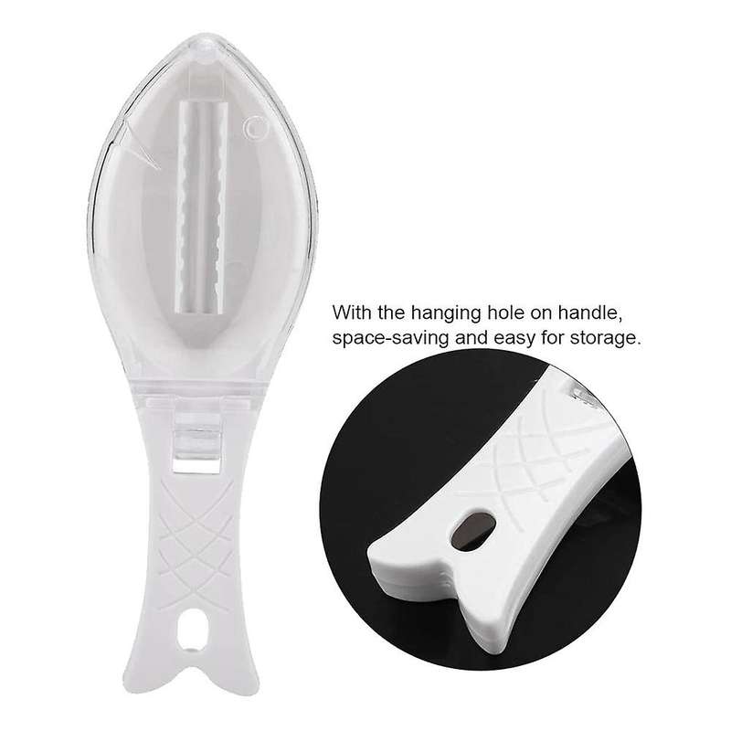 Fish Scale Remover,Kitchen Tool Fish Scale Scraper Fish Skin Cleaning Peeler Brush Scaler with Cove