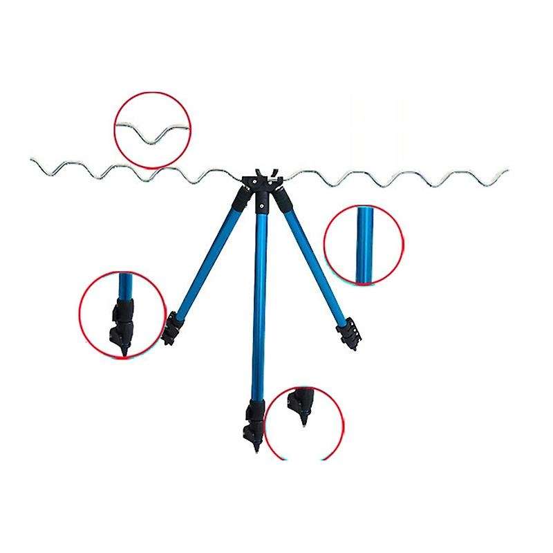 Fishing Rod Rack Holder Aluminum Tripod Portable Telescopic Fishing Pole Bracket Tripod