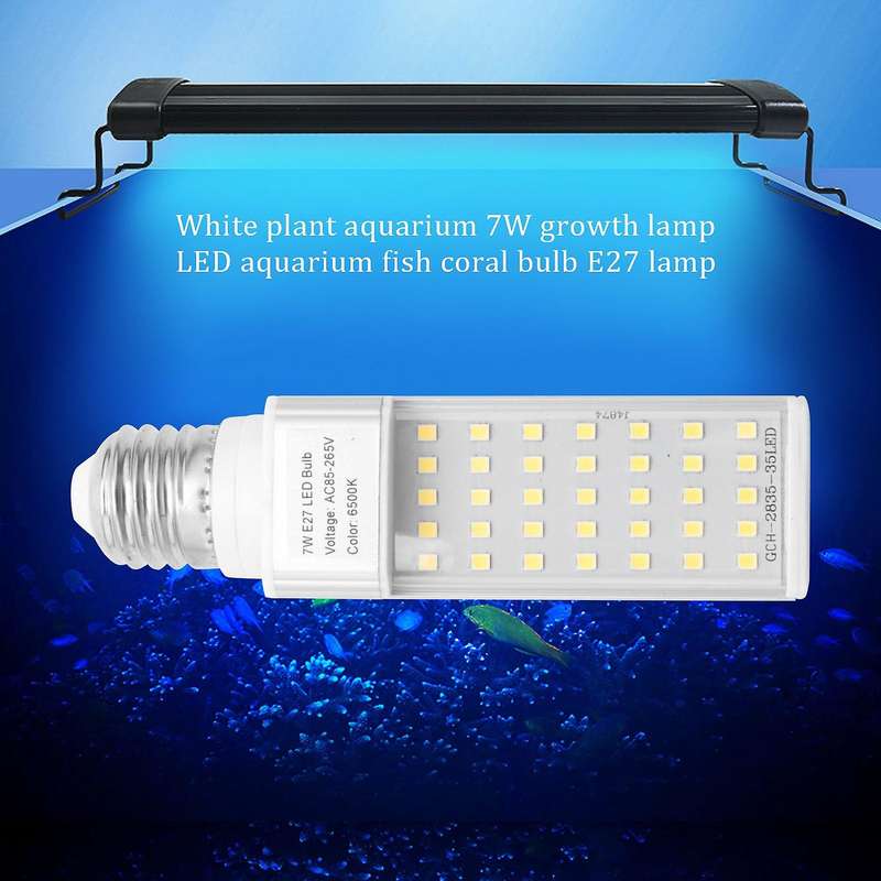 Fishpod White Aquarium 7w Grow Light Led Tank Fish Coral Bulb E27 Lamp