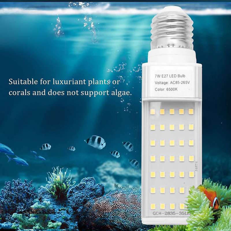 Fishpod White Aquarium 7w Grow Light Led Tank Fish Coral Bulb E27 Lamp