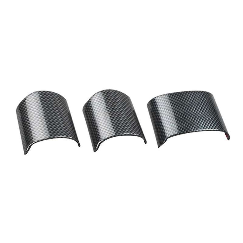 Fit for 2003-2010 3PCS Carbon Fiber ABS Car Interior Steering Wheel Cover Trim Moldings