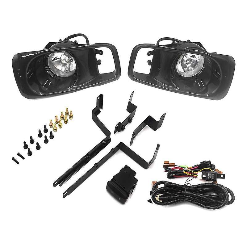 Fit for 1999-2000 EK JDM White Lens Driving Fog Lights W Switch RH & LH