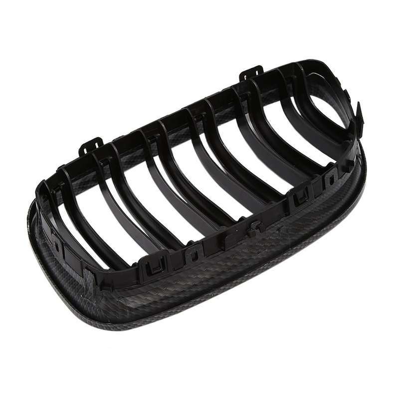 Fit for  3 Series E90 Facelift 09-12 Carbon Fiber Front Kidney Double Slat Grille 51137201969, 51137