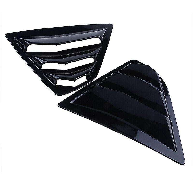 Fit for 2018-2020 Sedan Rear Side Window Louver Sun Shade Covers-Gloss Black