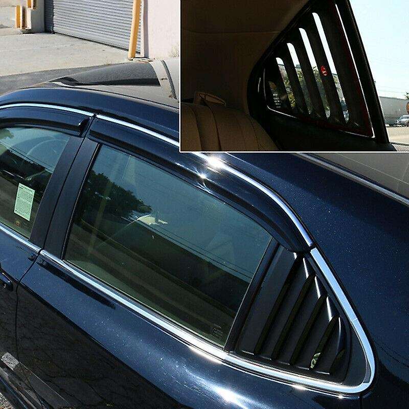Fit for 2018-2020 Sedan Rear Side Window Louver Sun Shade Covers-Gloss Black