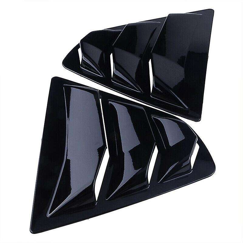 Fit for 2018-2020 Sedan Rear Side Window Louver Sun Shade Covers-Gloss Black