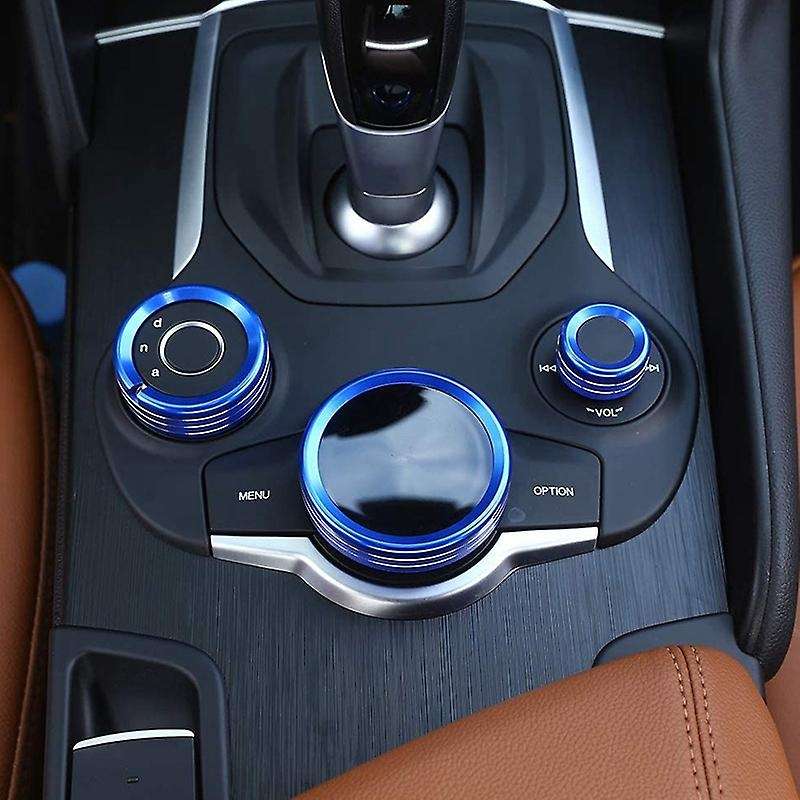 Fit for Stelvio Interior Accessories Car Interior Trim Multimedia Knob Cover