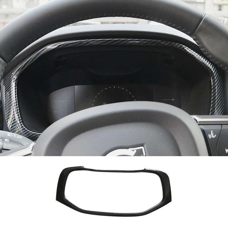 Fit for XC60 2018-2021 ABS Carbon Fiber Dashboard Panel Frame Cover Trim