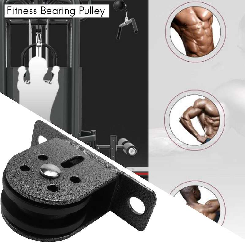 Fitness Bearing Pulley U-Grooved Wheel Silent Pulley for Lifting Workout DIY Equipment Gym Cable Si