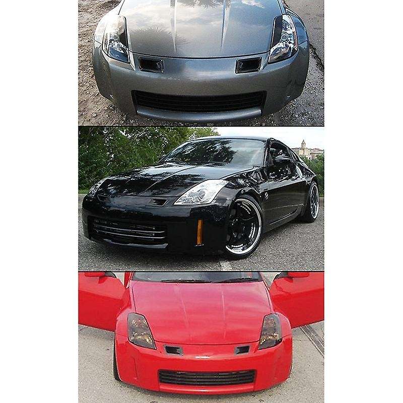 Fits for 2003-2009 350Z Z33 Left + Right Carbon Fiber Bumper Air Duct Intake Vent Covers