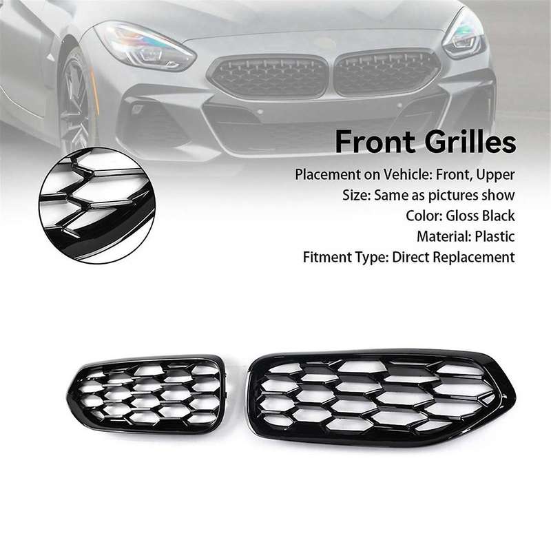 Fits for G29 Z4 2019-2023 Car Honeycomb Style Gloss Black Front Kidney Grill Grille