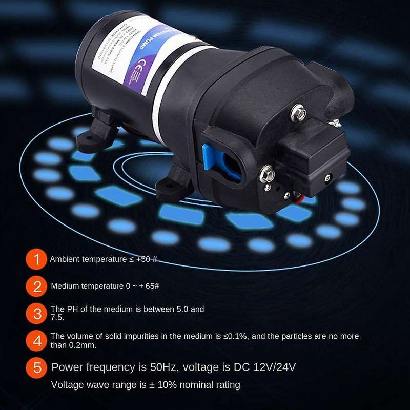 FL-30 Diaphragm Self-Priming Supercharged Pump Small DC Quiet Supercharged RV Pump 12V