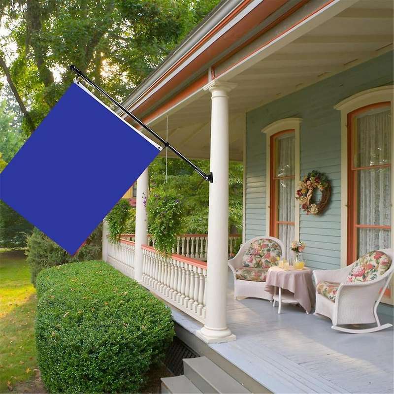 Flag Pole Set for House Porch, 5 FT Thickened Stainless Steel Wall Mount Flagpole Rotating Flagpole