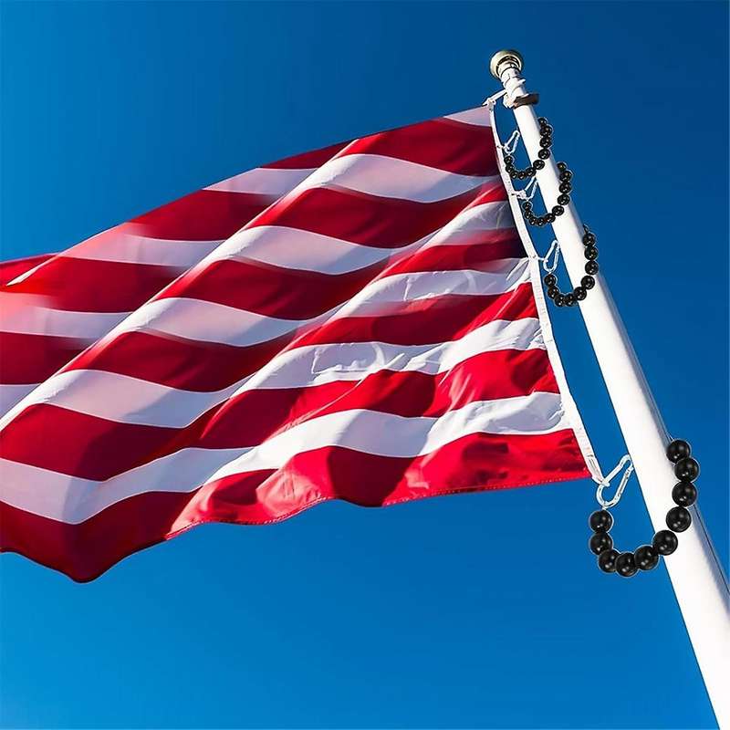 Flagpole Retainer Ring Flag Pole Accessories, Flag Beaded Mount Ring Keep Flag Close to Pole Weight