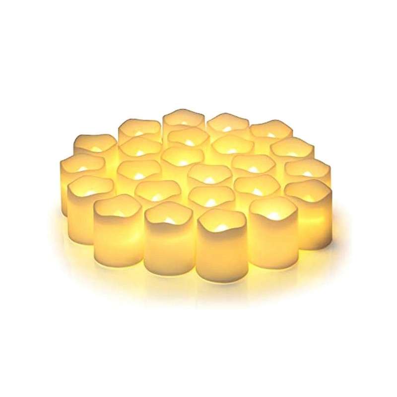 Flameless Wishing Candles, 24 Candles with Batteries, Suitable for Halloween and Christmas Decorate