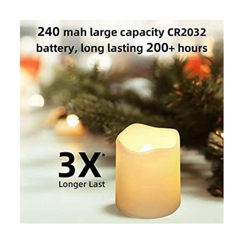 Flameless Wishing Candles, 24 Candles with Batteries, Suitable for Halloween and Christmas Decorate