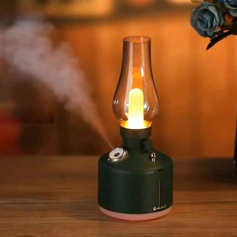 Flame Air Humidifier Wireless Aroma Diffuser USB Rechargeable Essential Oil Lights Cool Mist for Gif