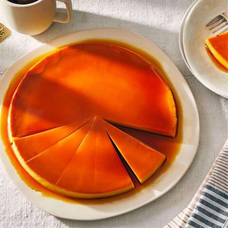 Flan Pan Mold 2.3 Qt , Stainless Steel Flan Mold with Lid - Flan Maker- Flan Maker