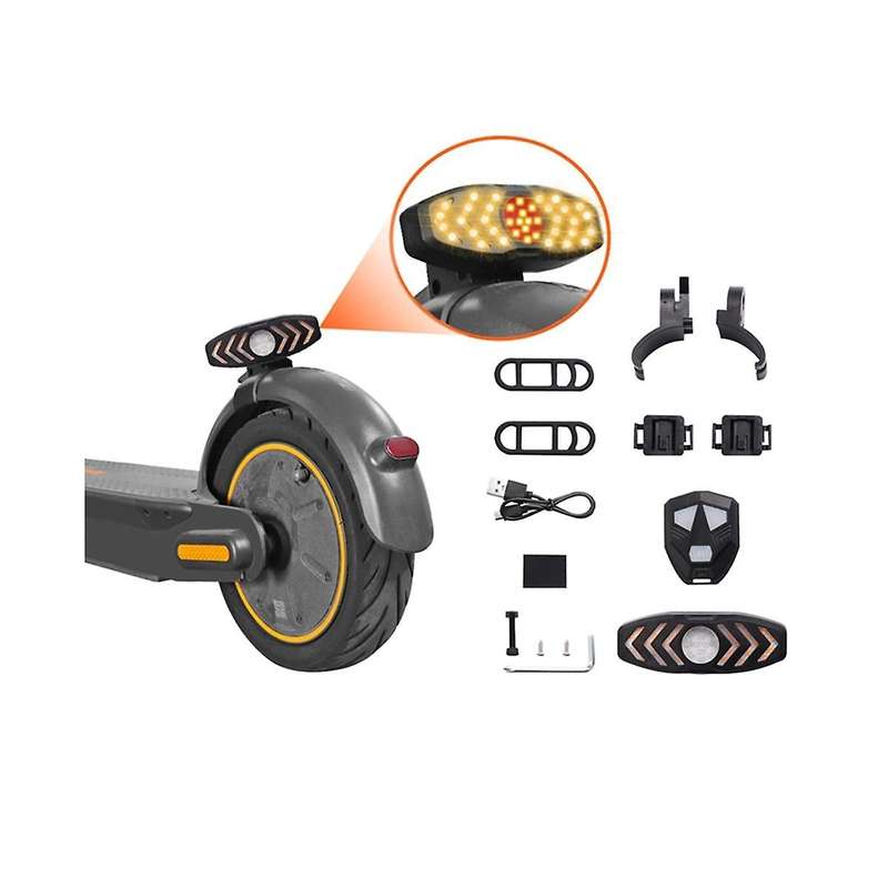 Flashing Tail Light with Horn Tail Light Rechargeable Wireless Remote Control Turn Light for Max G3