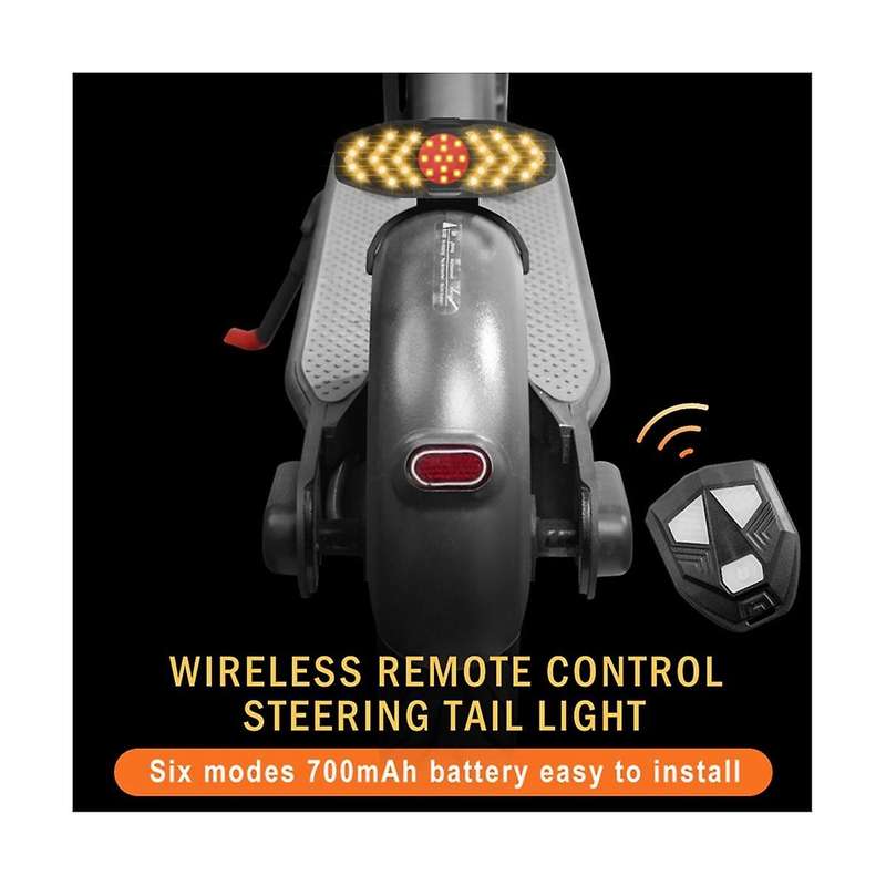Flashing Tail Light with Horn Tail Light Rechargeable Wireless Remote Control Turn Light for Max G3