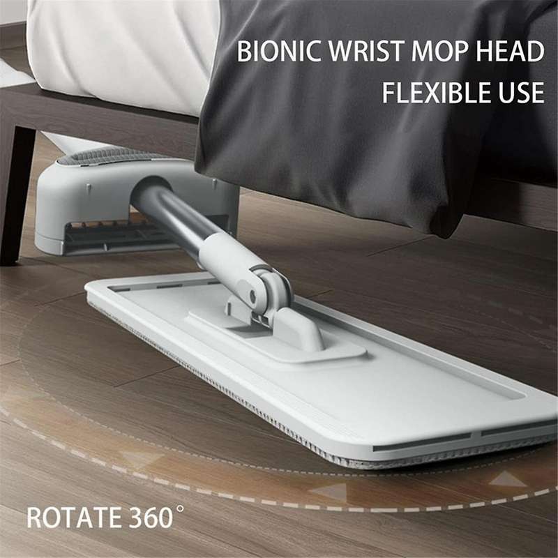 Flat Mop,hands-free Self Wringing Floor Cleaning Mop - Microfiber Floor Mop, Hand Washing Free Mop