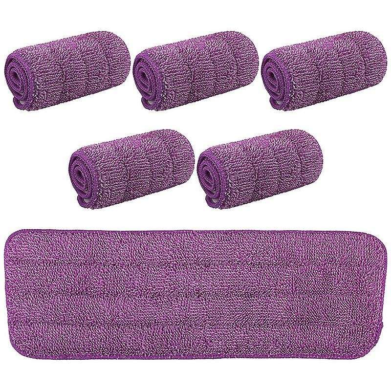 Flat Mop Heads 6 Pcs Microfibre Mop Pads 42cm x 14cm Spray Mop Refill Replacement Pads Mop Head Cov