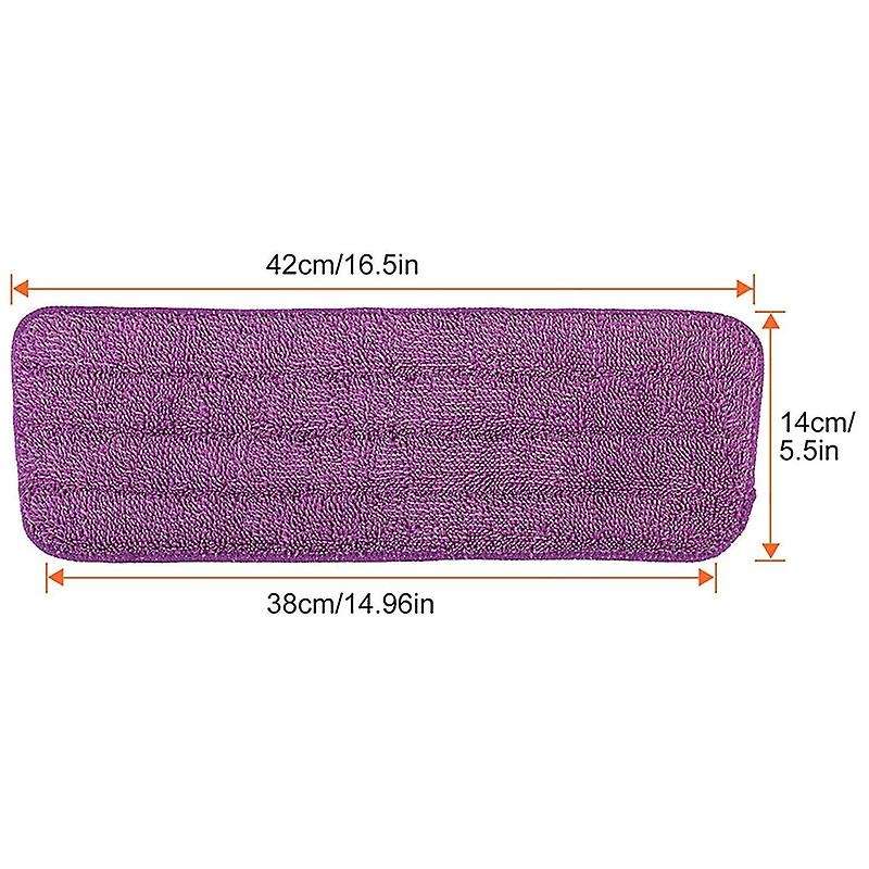 Flat Mop Heads 6 Pcs Microfibre Mop Pads 42cm x 14cm Spray Mop Refill Replacement Pads Mop Head Cov