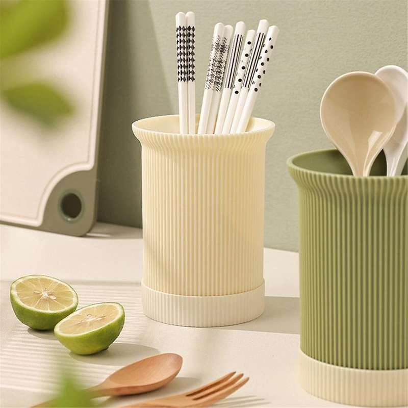 Flatware Rack for Countertop, Utensil Holder Crock for Kitchen Counter, Cutlery Silverware Rack Stor
