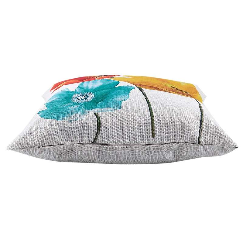 Flax Square Decorative Throw Pillow Case Cushion Cover Enchanting Beautiful Tricolor Red Yellow Blu