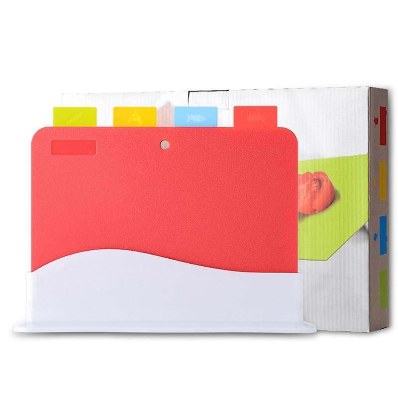 Flexible Plastic Cutting Board Mats with Food Icons, Non- Quality Thin Kitchen Cutting Mat Set