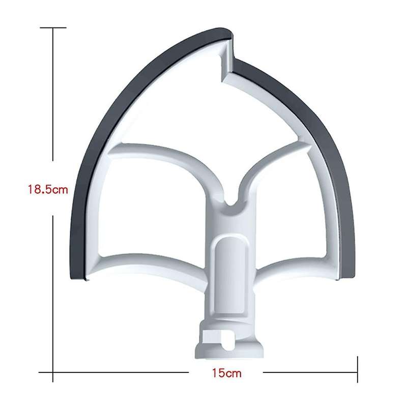 Flexible Edge Beater for 6 Quart Bowl Stand Mixer Attachment Flat Beater Paddle with Silicone Edges