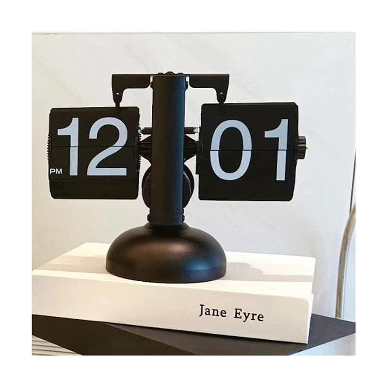 Flip Desk Clock, Retro Retro Automatic Flip Clock Desk Clock Desk Clock Big Number Home Office Scho