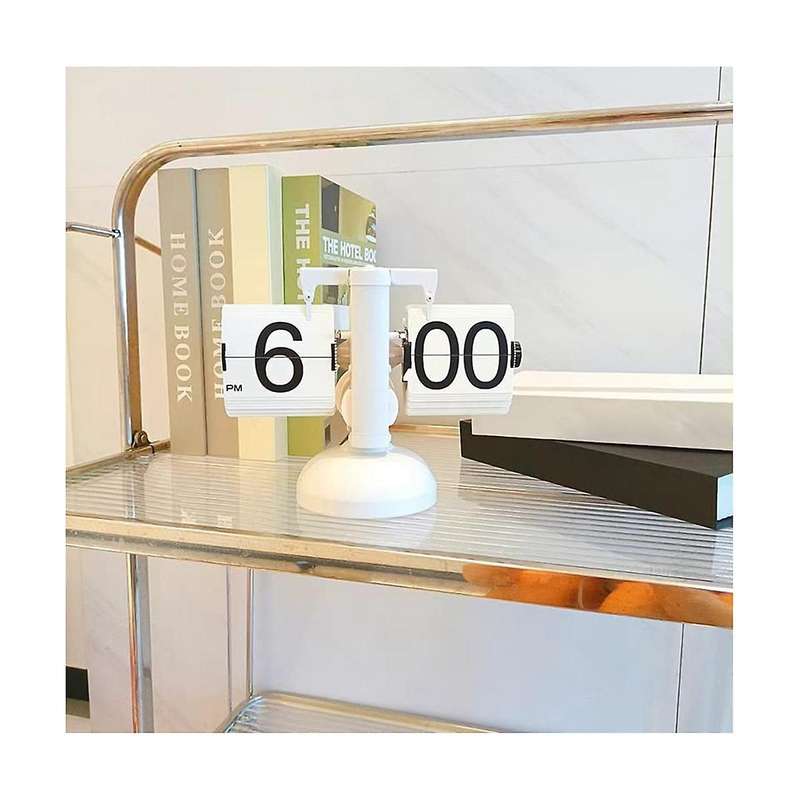 Flip Desk Clock, Retro Retro Automatic Flip Clock Desk Clock Desk Clock Big Number Home Office Scho