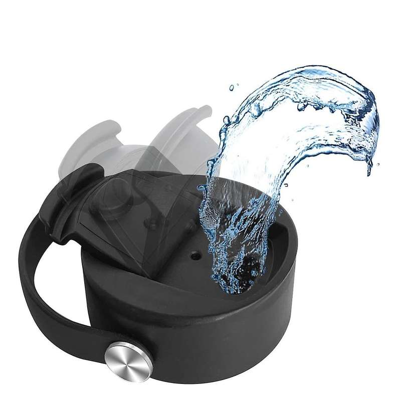 Flip Coffee Lids for Wide Mouth Bottle 12 16 18 20 32 40 64 Oz,Flexible Handle Lid Replacement