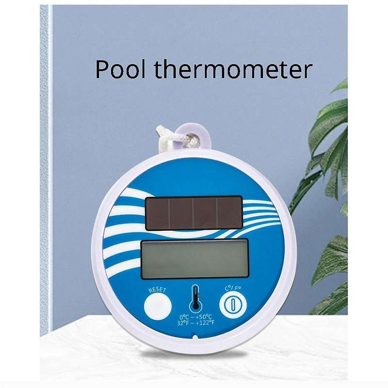 Floating Digital Pool Thermometer Solar Powered Outdoor Pool Thermometer Waterproof LCD Display Spa