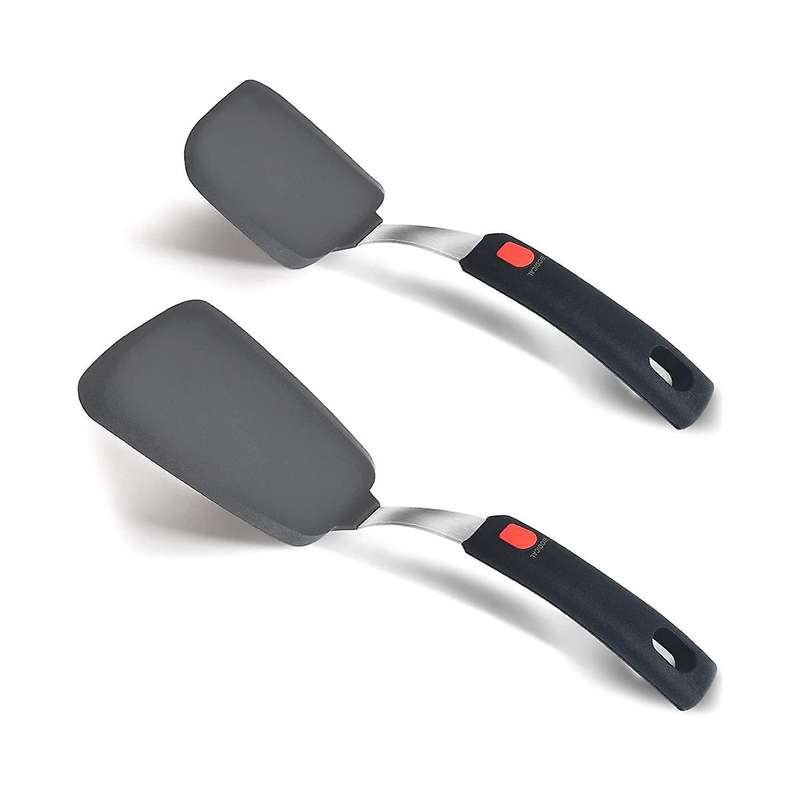 Flexible Silicone Spatula Turner, 600f Heat Resistant Silicone Spatula Set for Cookware