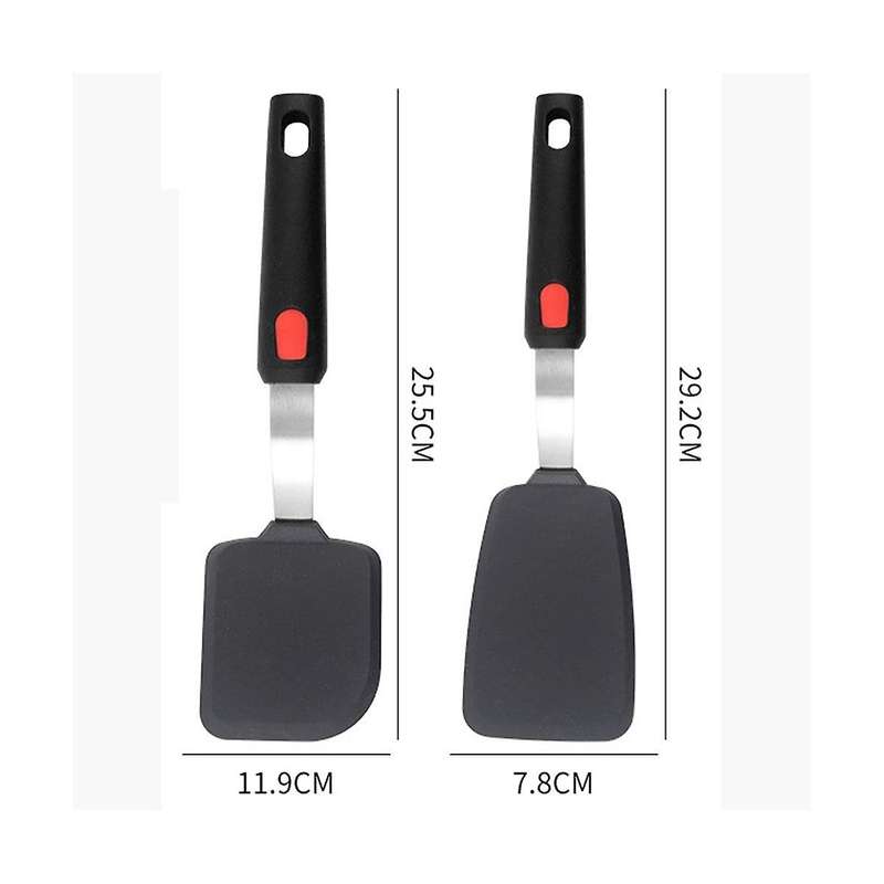 Flexible Silicone Spatula Turner, 600f Heat Resistant Silicone Spatula Set for Cookware