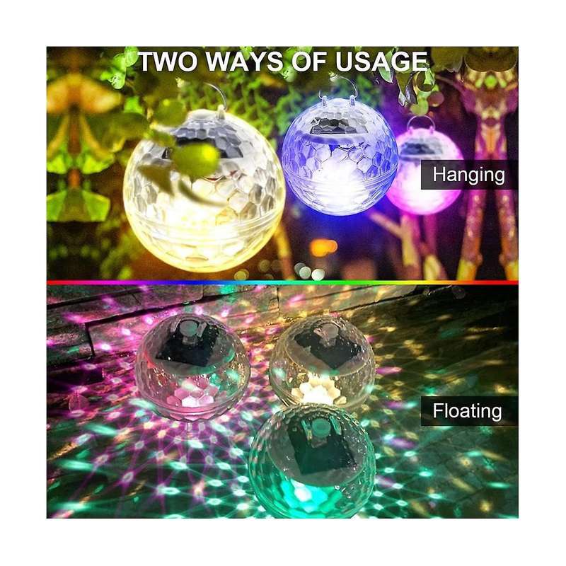 Floating Pool Lights, Solar Pool Lights with Rgb Color Changing Waterproof Pool Lights That Float
