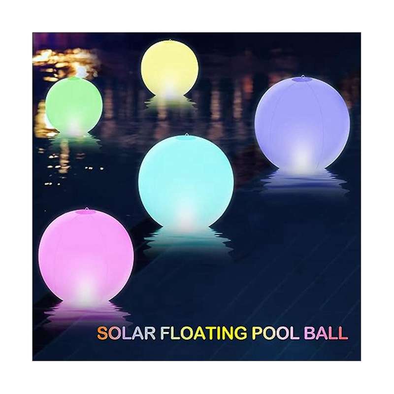 Floating Pool Lights, 14-Inch Inflatable Luminous Globe Color Change LED Pool Lights Ball Night Lig