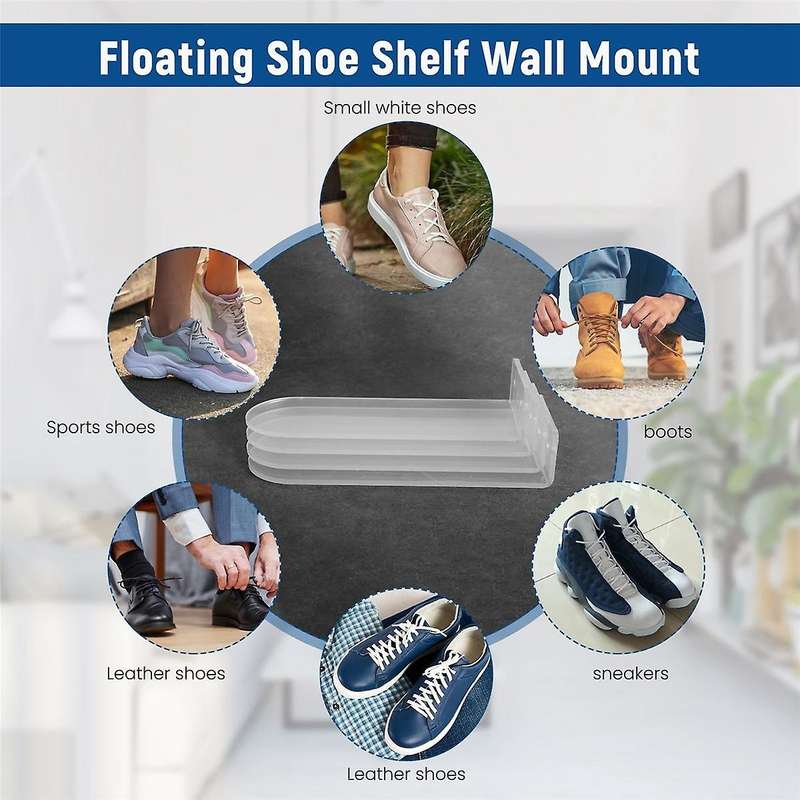 Floating Shoe Display Shelves for Wall Mount 8,clear Acrylic Floating Shelves for Showcase Sneaker