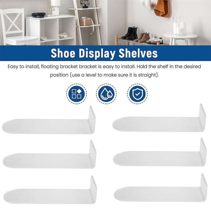 Floating Shoe Display Shelves for Wall Mount 8,clear Acrylic Floating Shelves for Showcase Sneaker